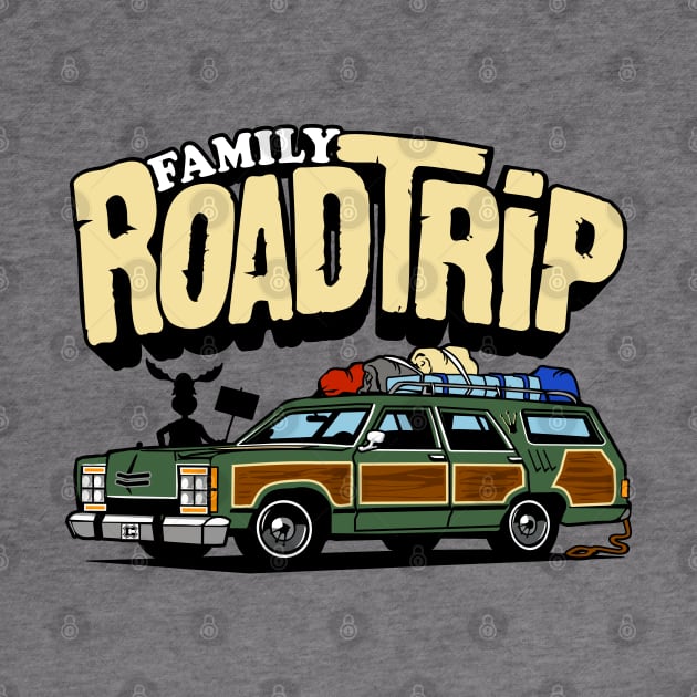 Funny Family Road Trip in the Vintage Truckster Queen Station Wagon by ChattanoogaTshirt